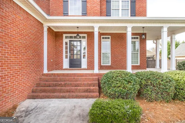 a front view of a house