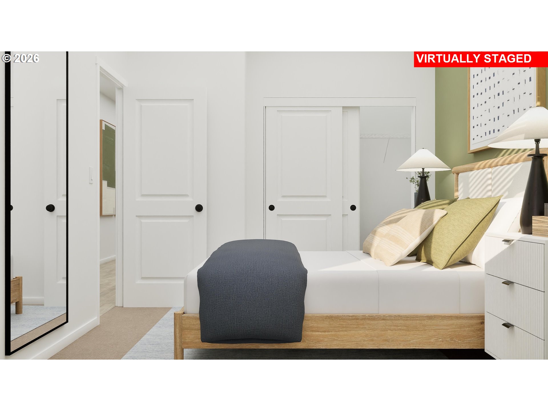 1042 Clemson Street Gervais, OR 97026 - Photo 11 of 13 a bedroom with a bed and a painting