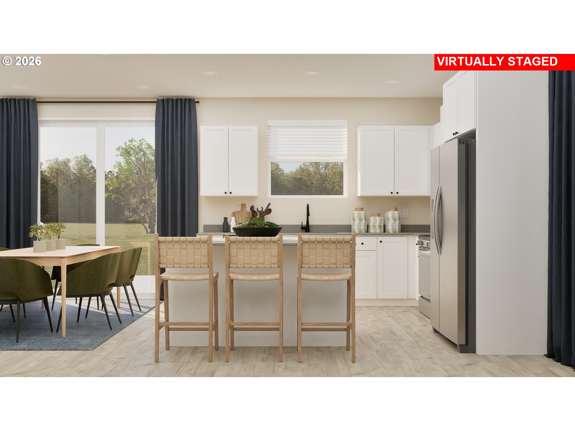 1042 Clemson Street Gervais, OR 97026 - Photo 6 of 13 a dining room with furniture and a floor to ceiling window