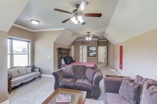 a view of a backyard with swimming pool