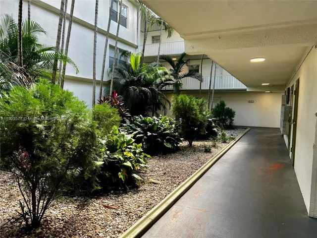 an outdoor space with patio