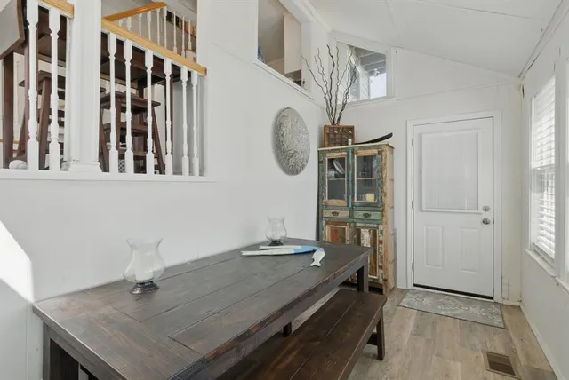 a front view of a house with entryway