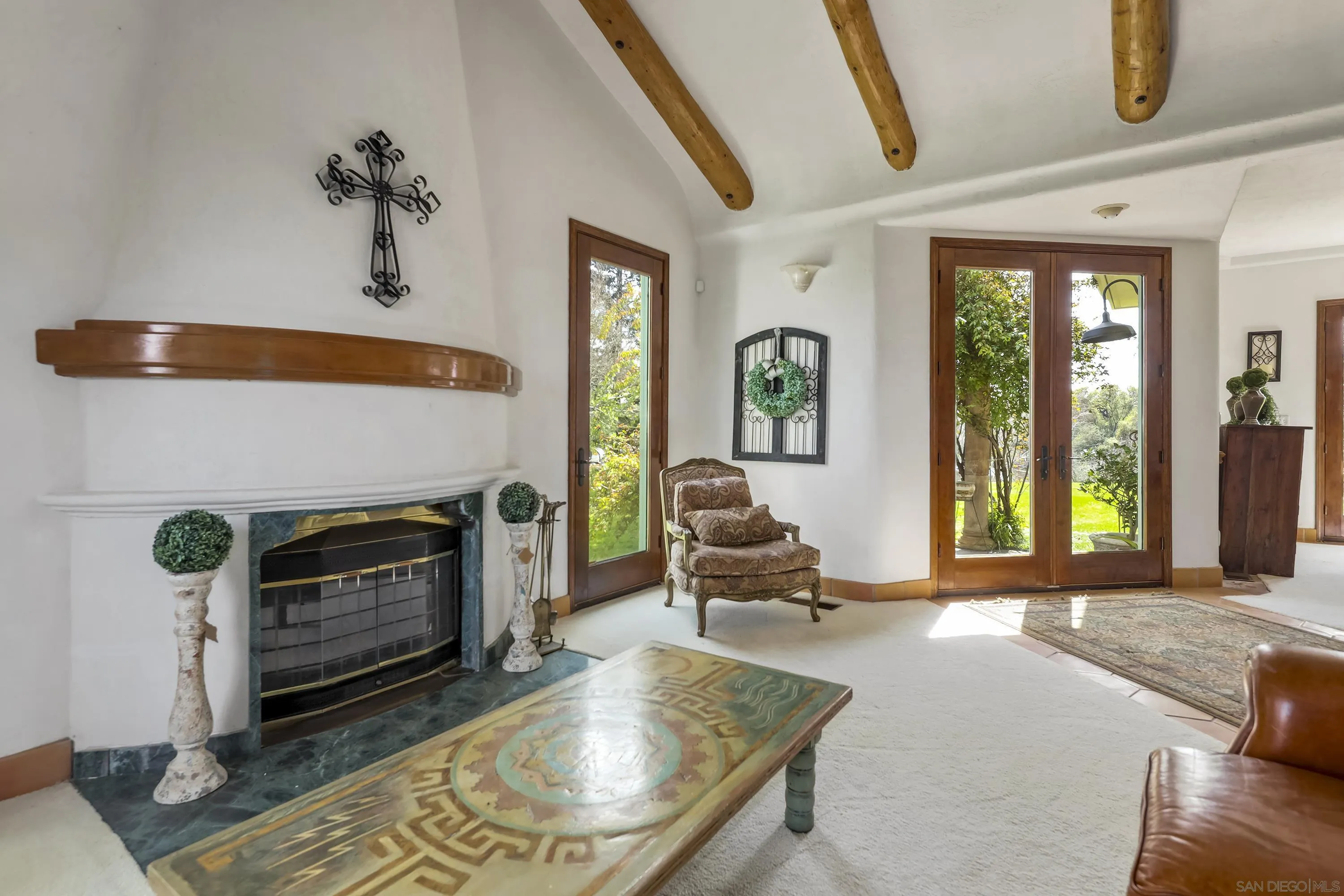 24943 North Mcintire Road Clements, CA 95227 - Photo 41 of 68 a living room with furniture and a fireplace