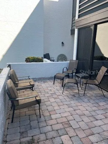 a view of outdoor space with seating