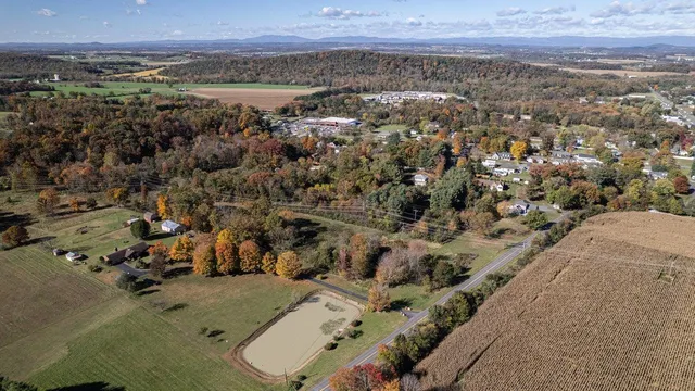 an aerial view of multiple house