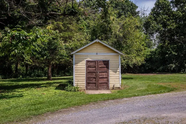 a backyard of a house
