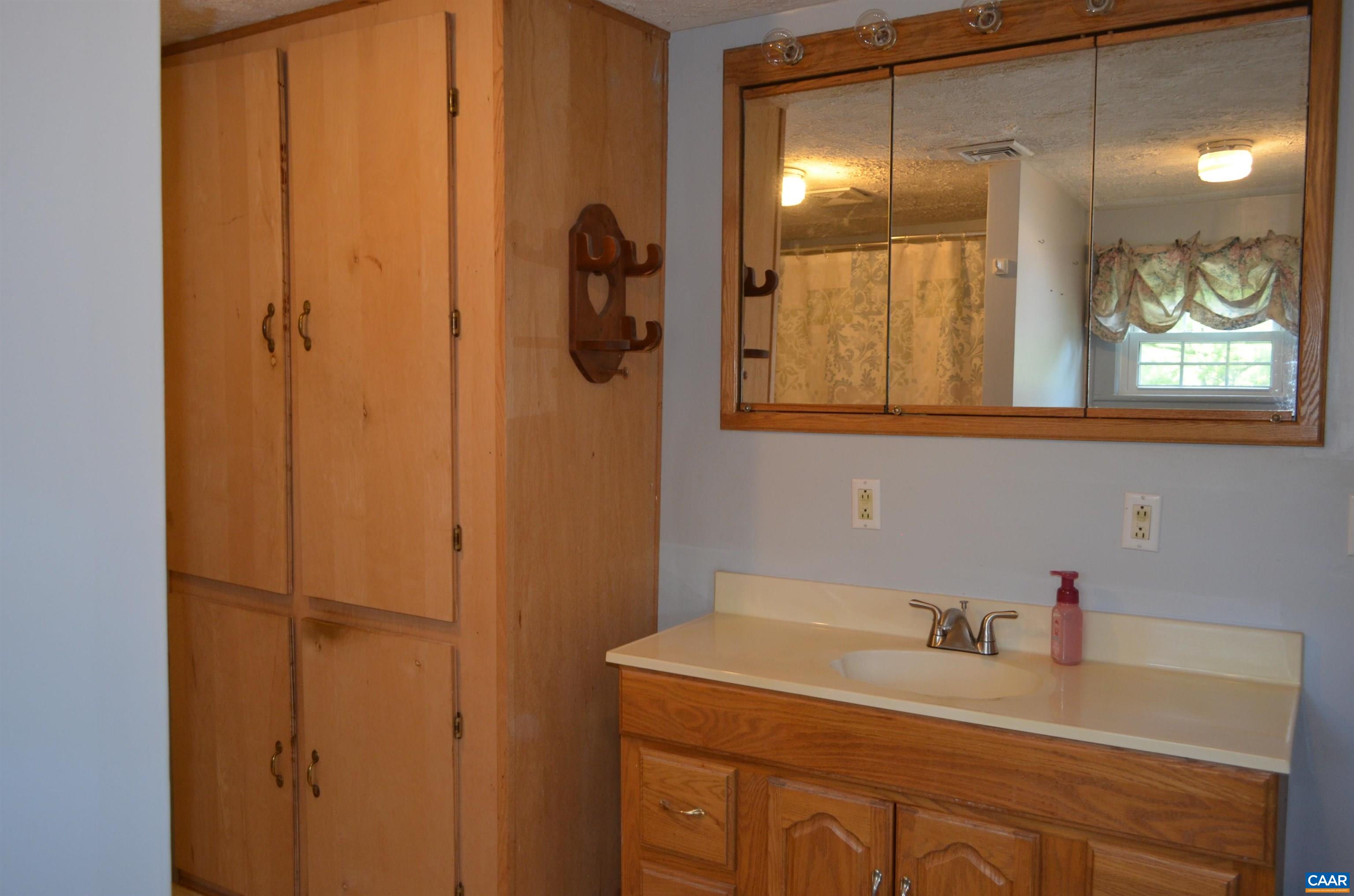 10778 Rockfish River Road Shipman, VA 22971 - Photo 40 of 67 a bathroom with a sink and mirror with window