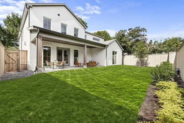 a house view with a garden space