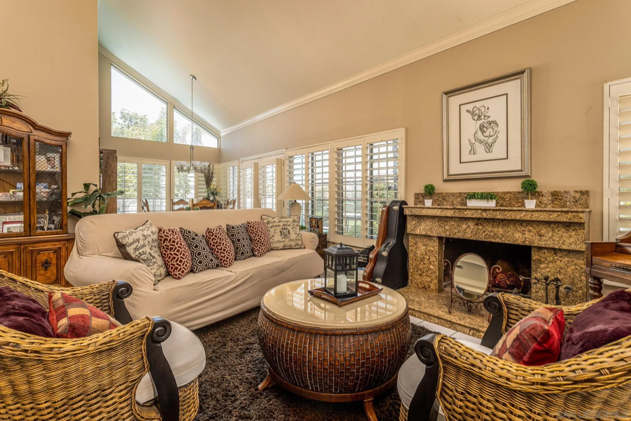 4648 Valley Glen Drive Corona, CA 92878 - Photo 5 of 42 a living room with furniture and a fireplace