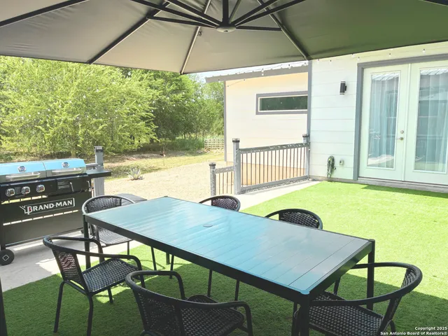 a view of an outdoor space with swimming pool