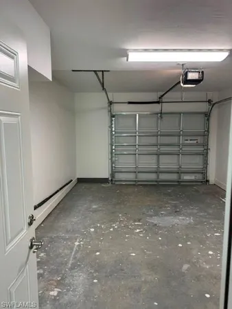 a view of a garage