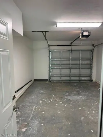 a view of a garage