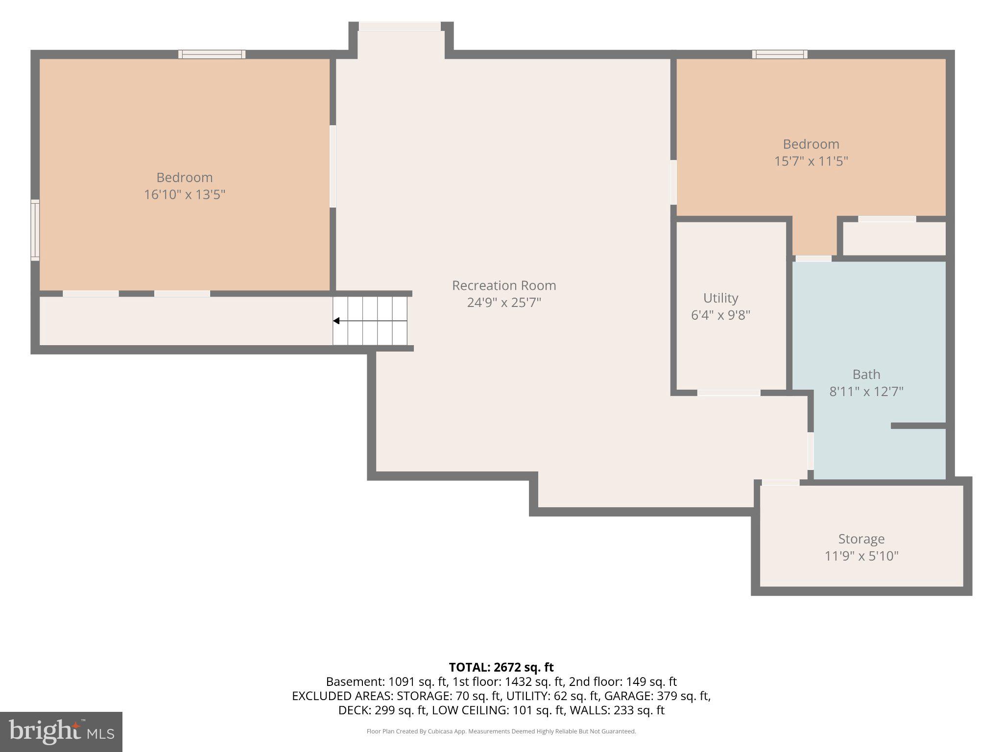 8009 Burrell Road Fredericksburg, VA 22407 - Photo 64 of 66 Spacious basement layout with versatile rooms.