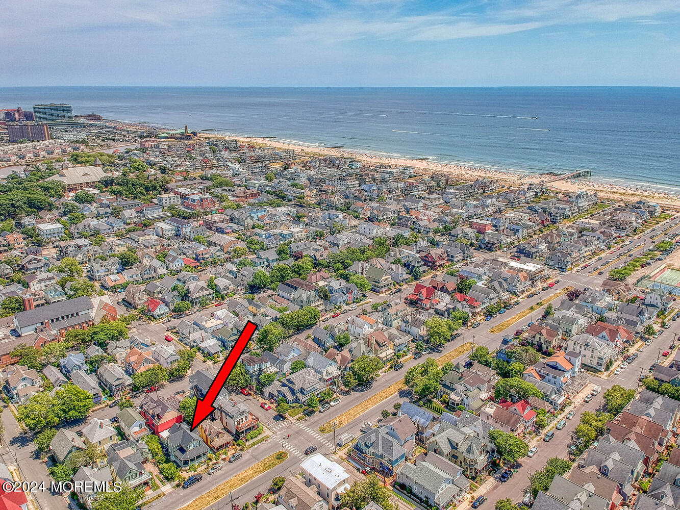 83 Broadway Ocean Grove, NJ 07756 - Photo 10 of 37 an aerial view of beach and ocean