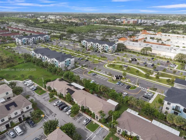 an aerial view of multiple house