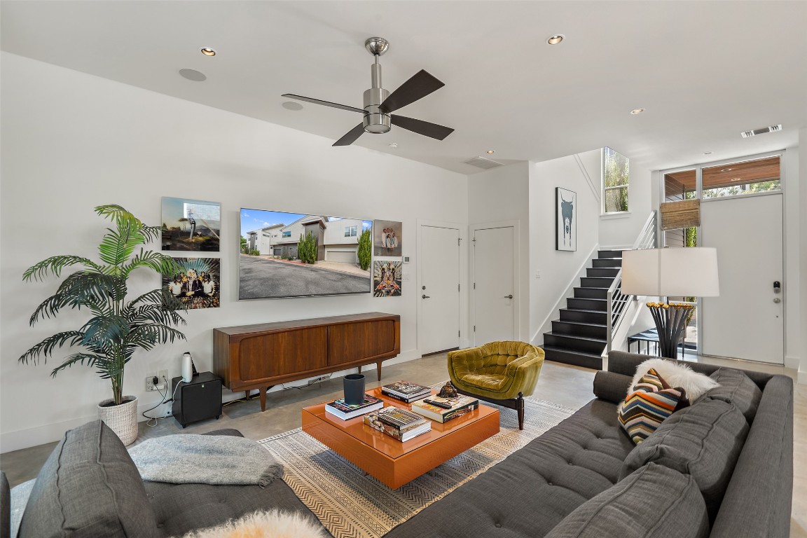 2105 Goodrich Avenue, Unit 2 Austin, TX 78704 - Photo 12 of 40 a living room with furniture potted plant and a table