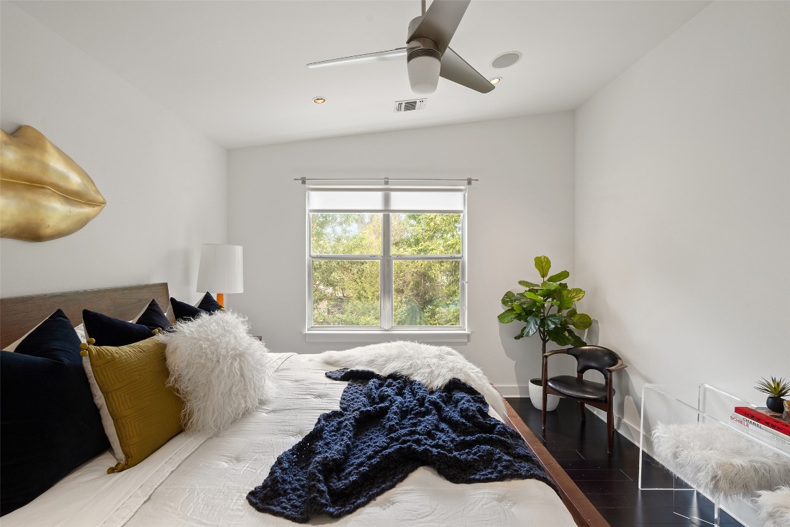 2105 Goodrich Avenue, Unit 2 Austin, TX 78704 - Photo 23 of 40 a bed sitting in a bedroom next to a window