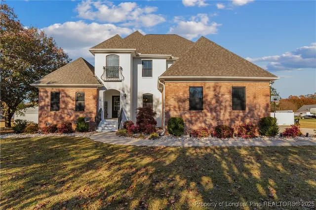 a view of a house with a patio