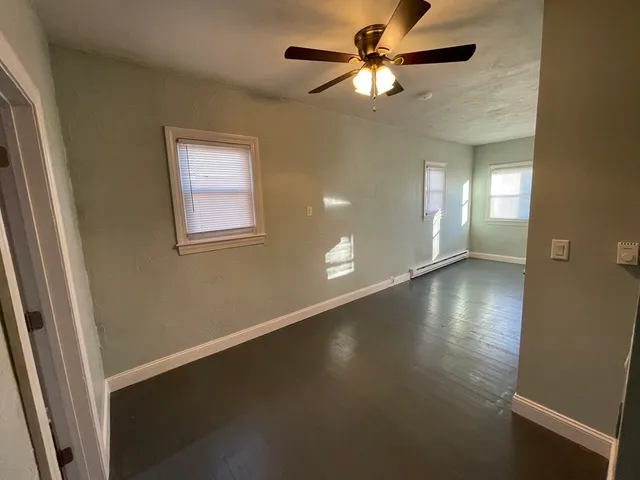 a view of a livingroom with a window