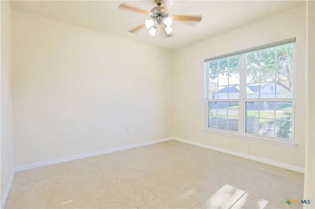 an empty room with a window