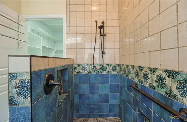 a close view of sink and mirror