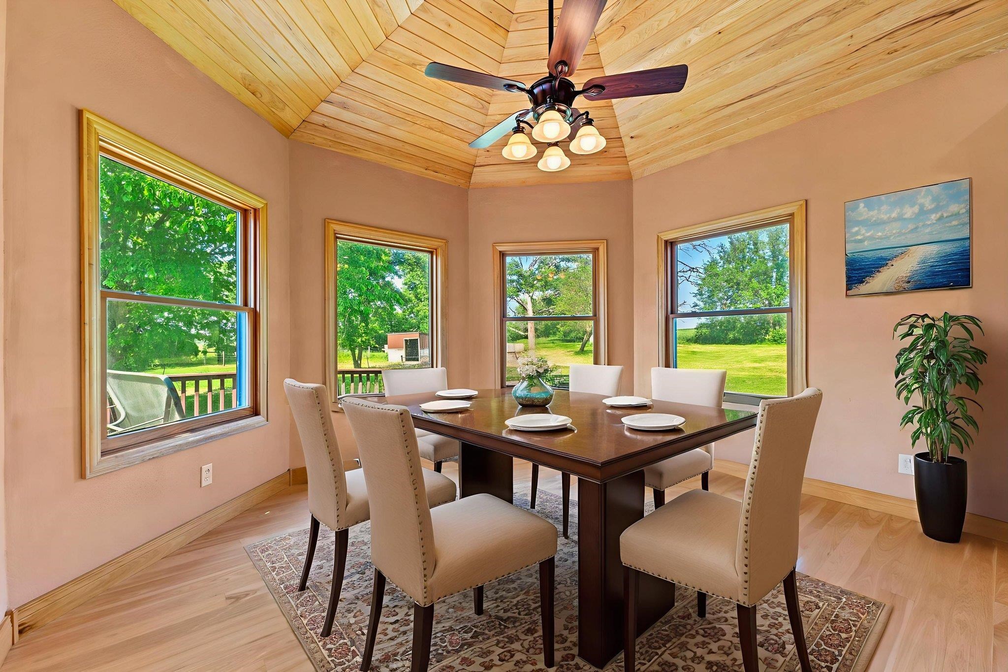 12830 Beloit Road Caledonia, IL 61011 - Photo 18 of 52 a view of a dining room with furniture window and outside view