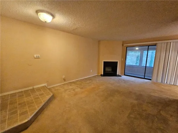 a room with workbench and window