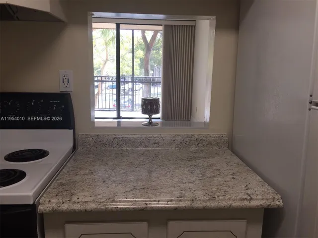 a view of a kitchen counter top space