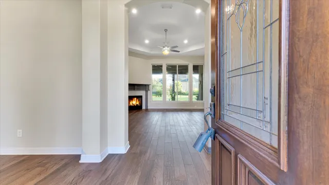 a view of livingroom with furniture and wooden floor