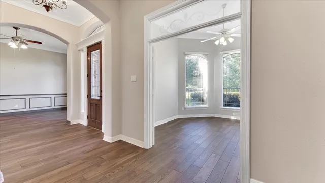 a view of livingroom with hardwood floor and window