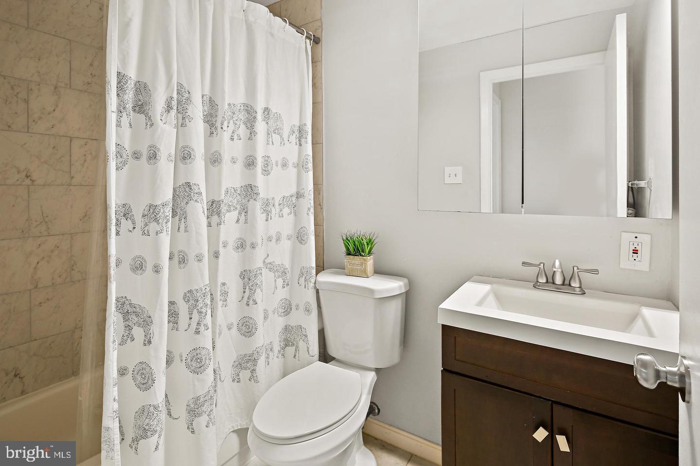 7068 Winter Rose Path Columbia, MD 21045 - Photo 23 of 30 a bathroom with a sink a toilet and shower curtain