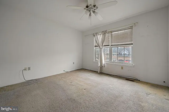 an empty room with a window