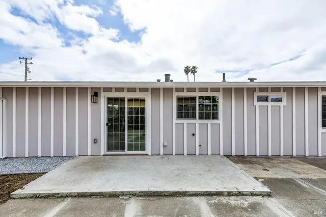 a view of a house with a garage