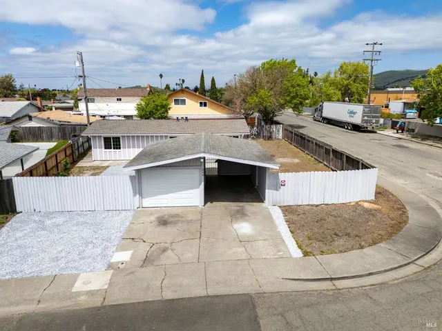 an aerial view of multiple house