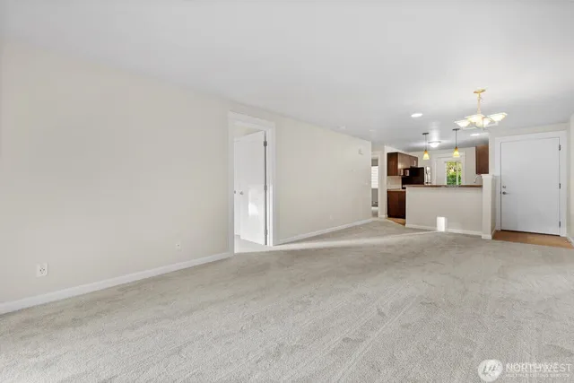 a view of a kitchen with a sink