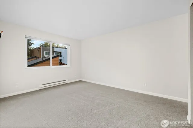 an empty room with a window