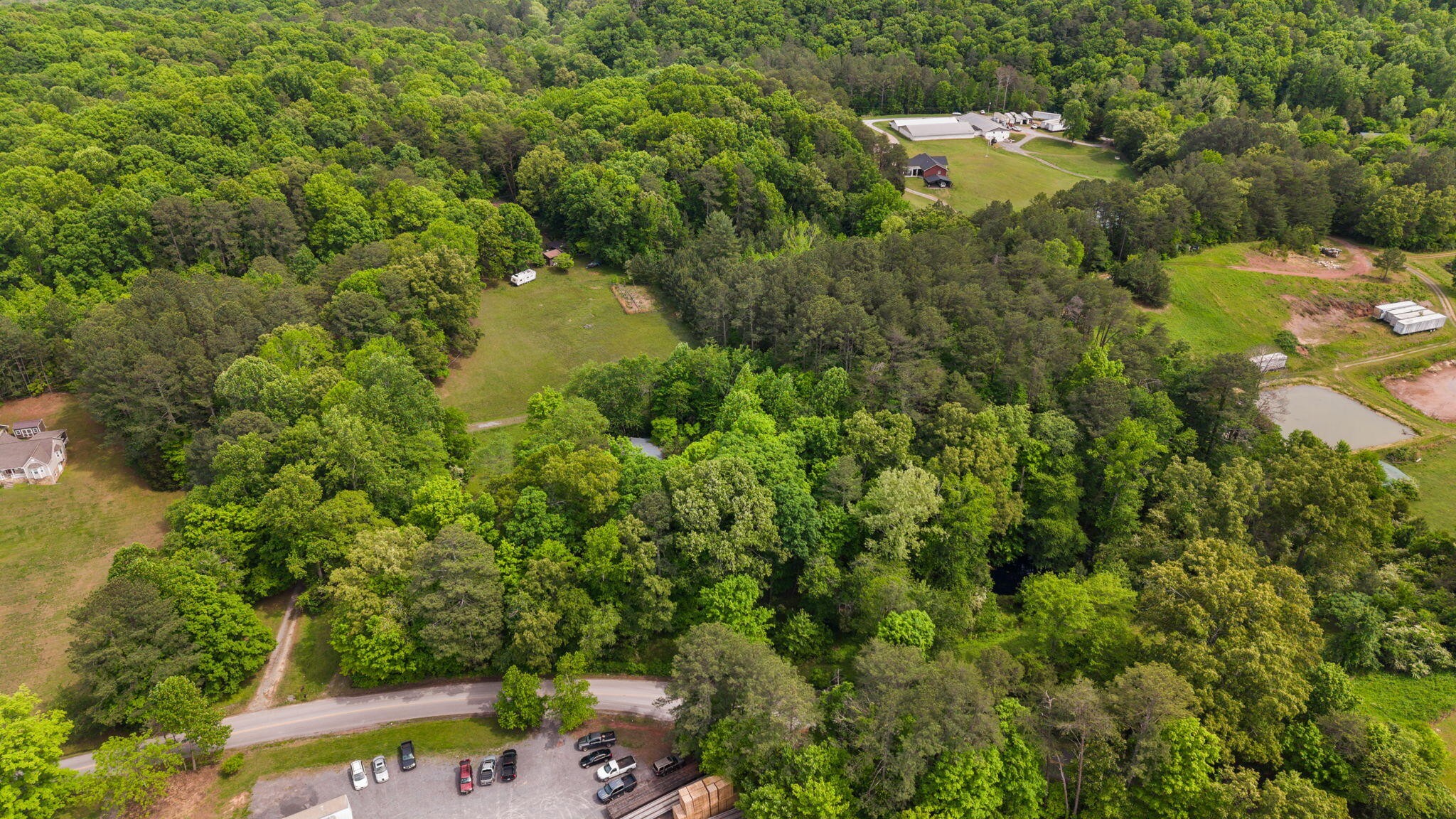 3414 No Pone Road Northwest Georgetown, TN 37336 - Photo 9 of 30 an aerial view of residential house with outdoor space and trees all around