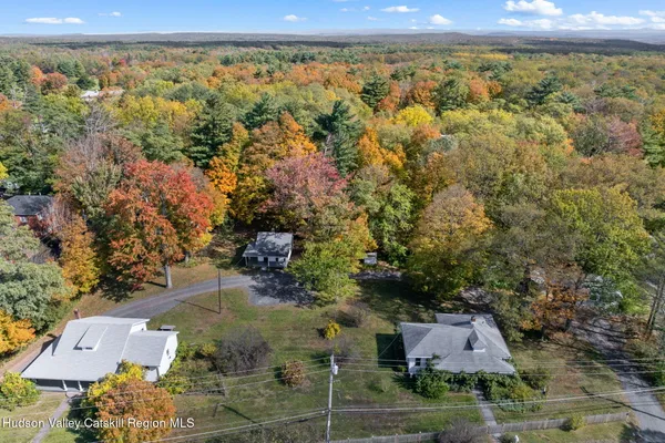 an aerial view of a city