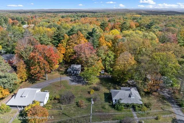 an aerial view of a city