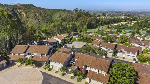 an aerial view of multiple house