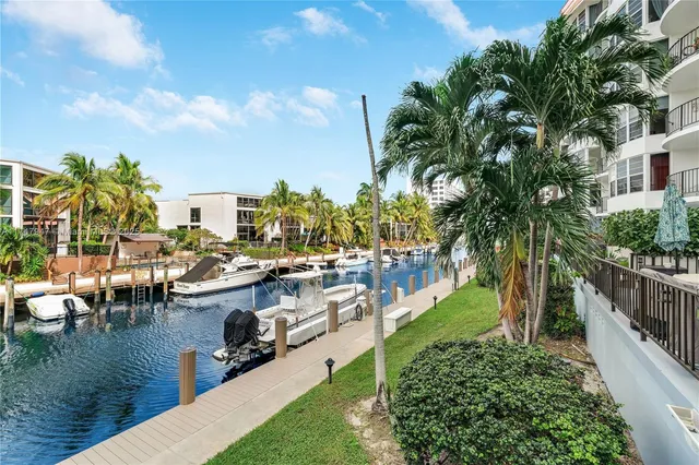 a view of a lake with outdoor space