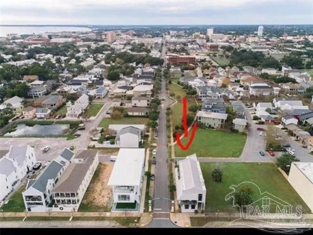 an aerial view of a city