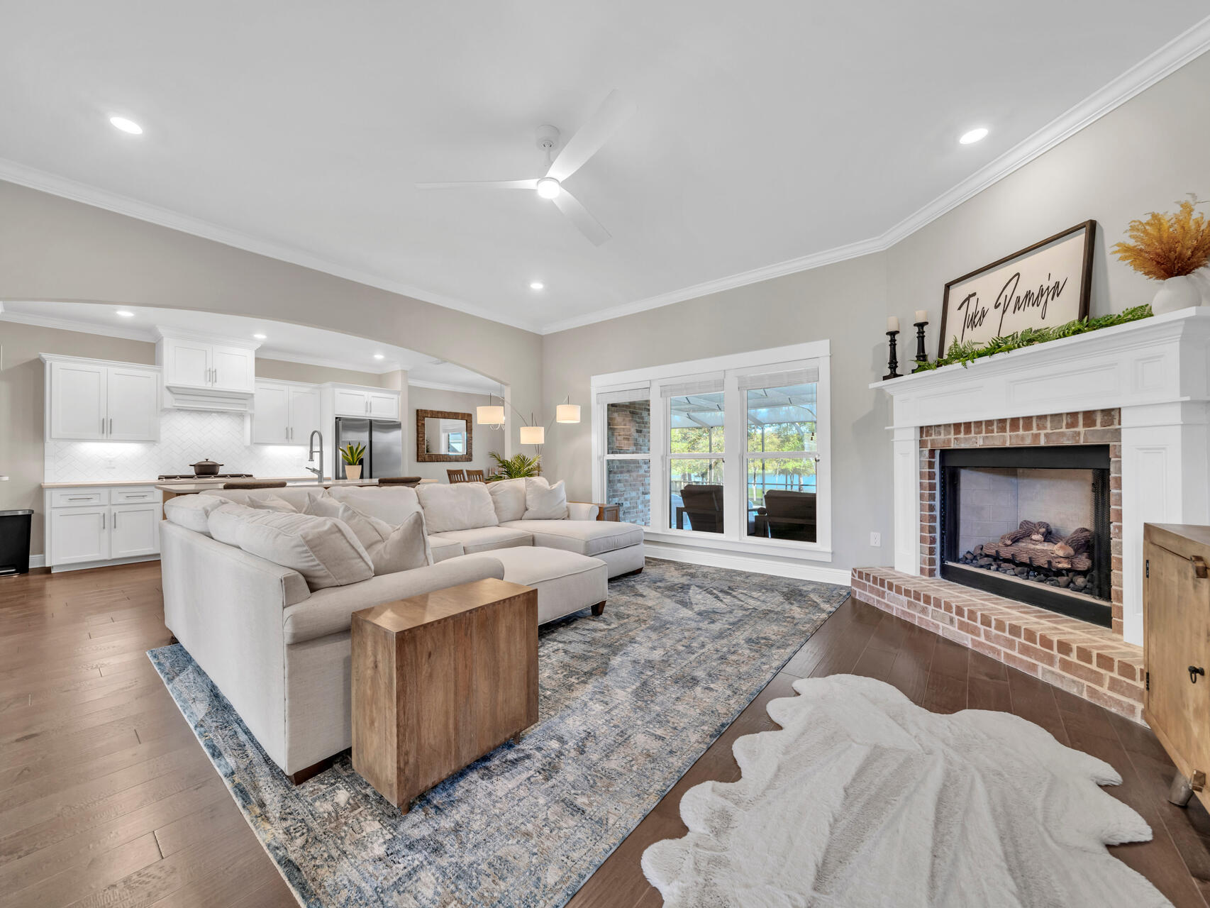310 Mill Pond Cove Freeport, FL 32439 - Photo 18 of 49 a living room with furniture and a fireplace