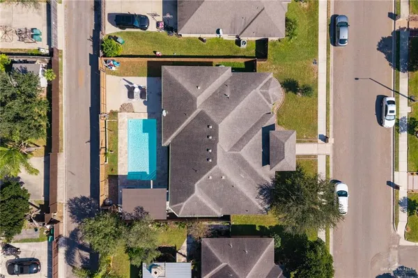 an aerial view of multiple house