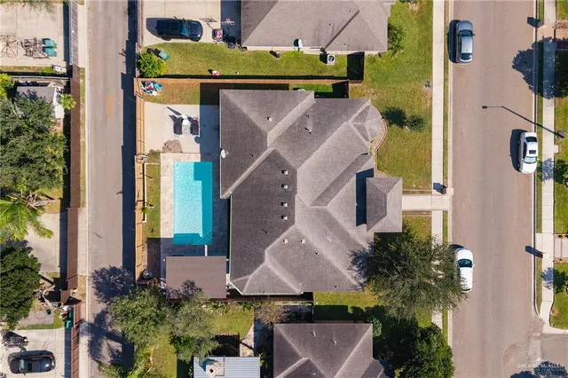 an aerial view of multiple house