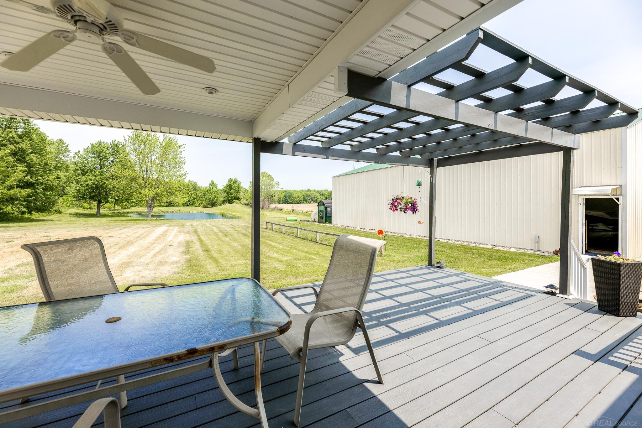 5393 Sheridan Line Road Croswell, MI 48422 - Photo 57 of 71 Covered Deck & Pergola