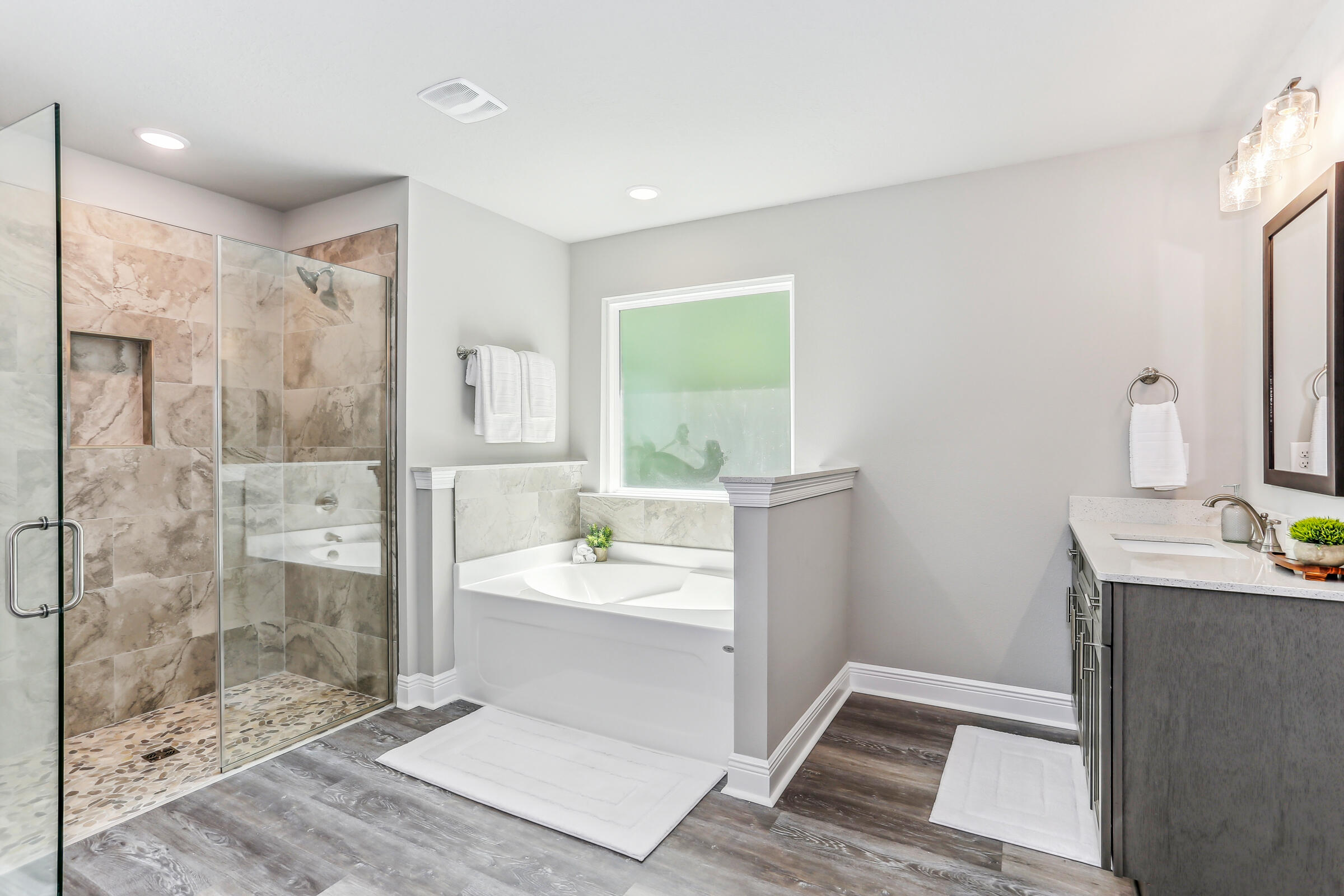 4851 Horace Lunsford Road Milton, FL 32570 - Photo 24 of 38 a bathroom with a sink a toilet and shower