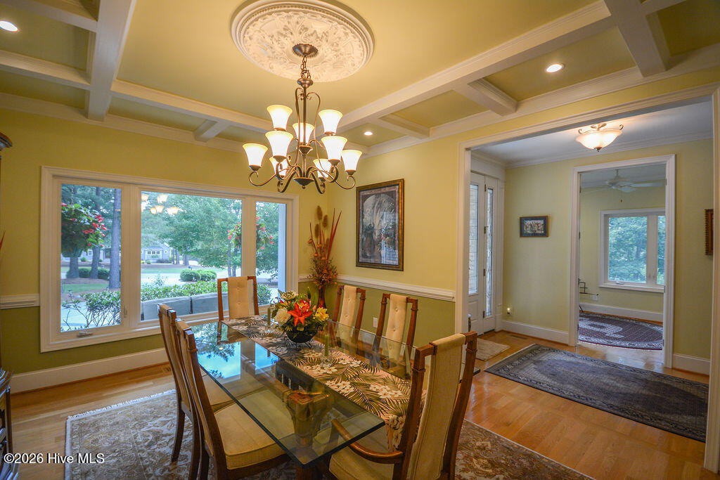 210 Beths Point West End, NC 27376 - Photo 12 of 174 Coffered Ceiling in Formal Dining Room