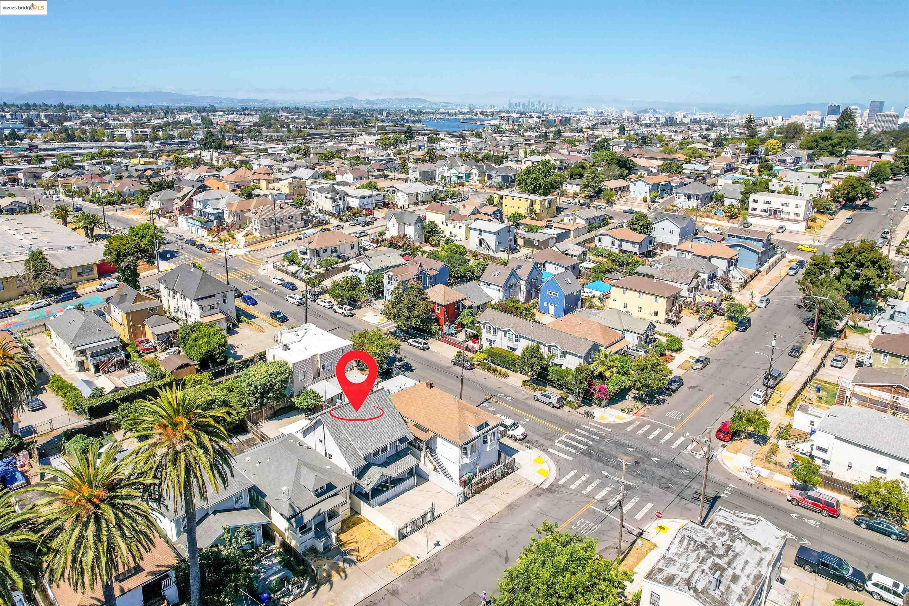 2207 East 19th Street Oakland, CA 94606 - Photo 30 of 30 an aerial view of residential houses with outdoor space