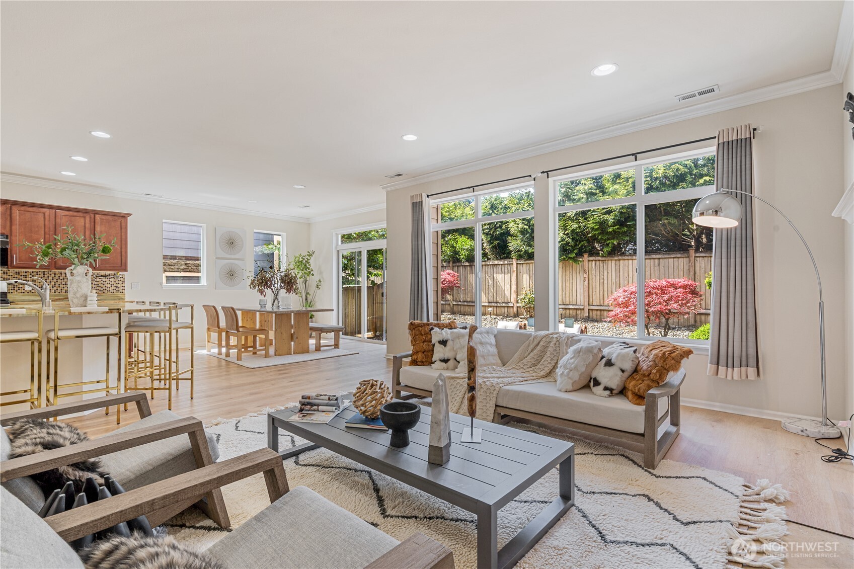 9528 25th Drive Southeast Everett, WA 98208 - Photo 10 of 36 a living room with furniture and a floor to ceiling window